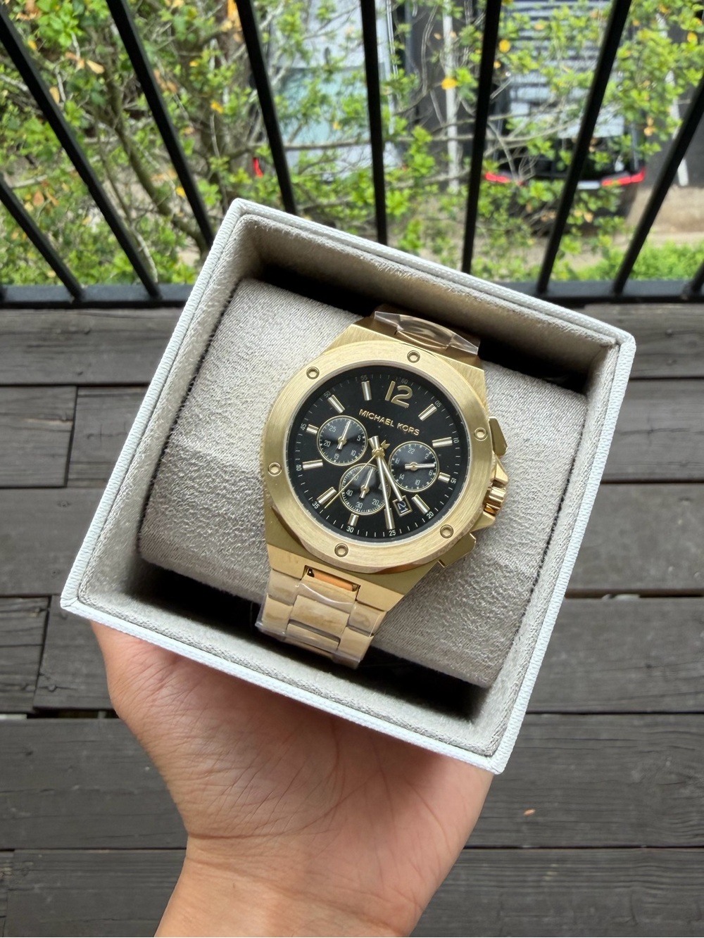 Michael Kors Oversized Lennox Gold-Tone Watch